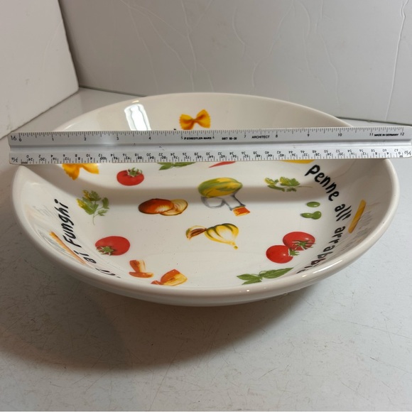 Vintage Toscana Quadrifoglio ceramic pasta noodle serving plate‎ - made in Italy - Picture 10 of 11